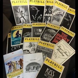 Broadway playbills- lots of shows